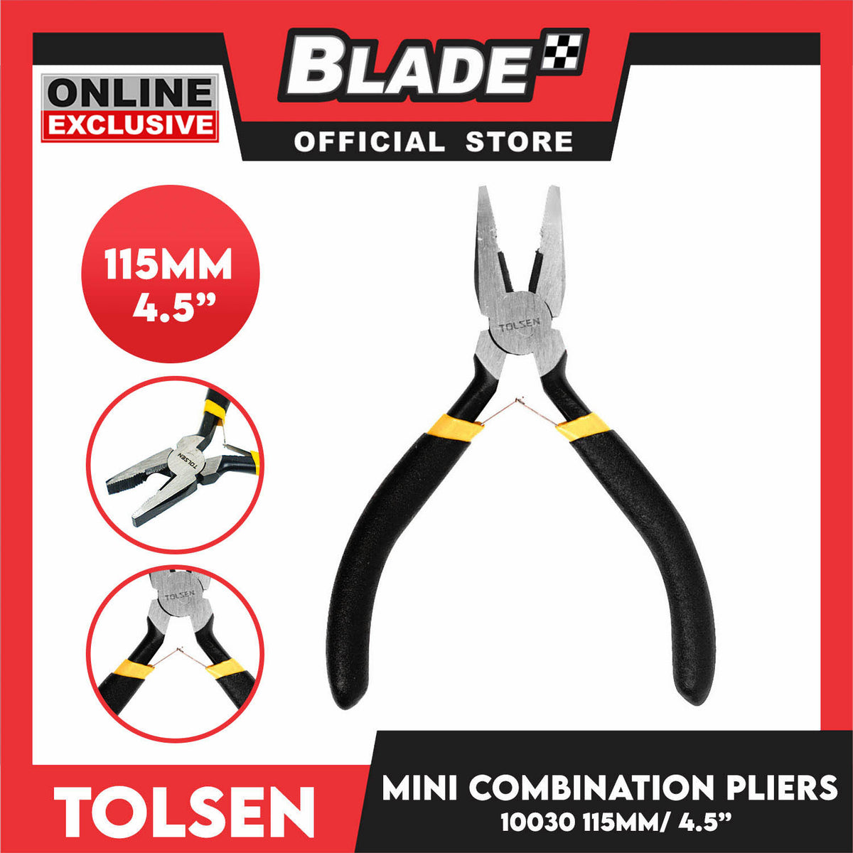 Tolsen Mini Combination Pliers 115mm 4.5 10030