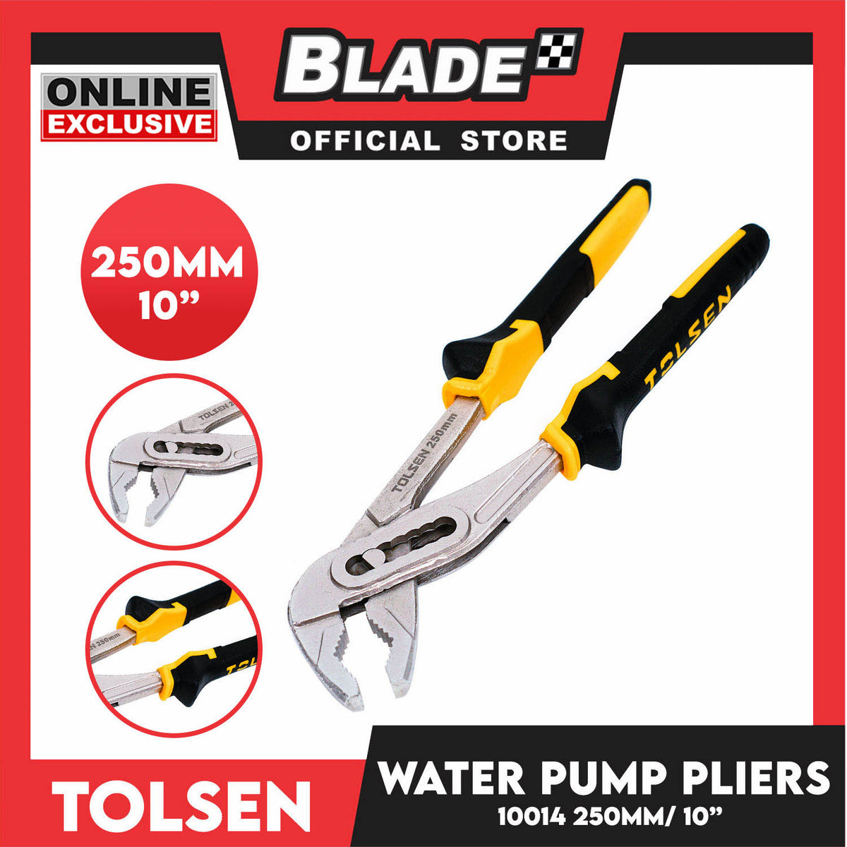 Tolsen Water Pump Pliers 250mm 10'' 10014