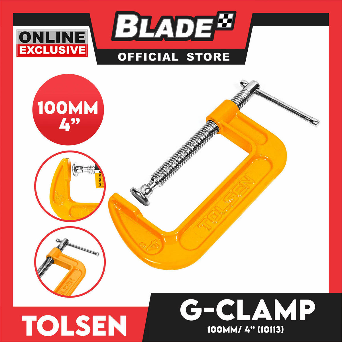 Tolsen G-Clamp 100mm 4 10113