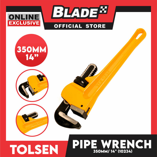 Tolsen Pipe Wrench Heavy Duty Adjustable Plumbing Wrench 350mm 14'' 10234