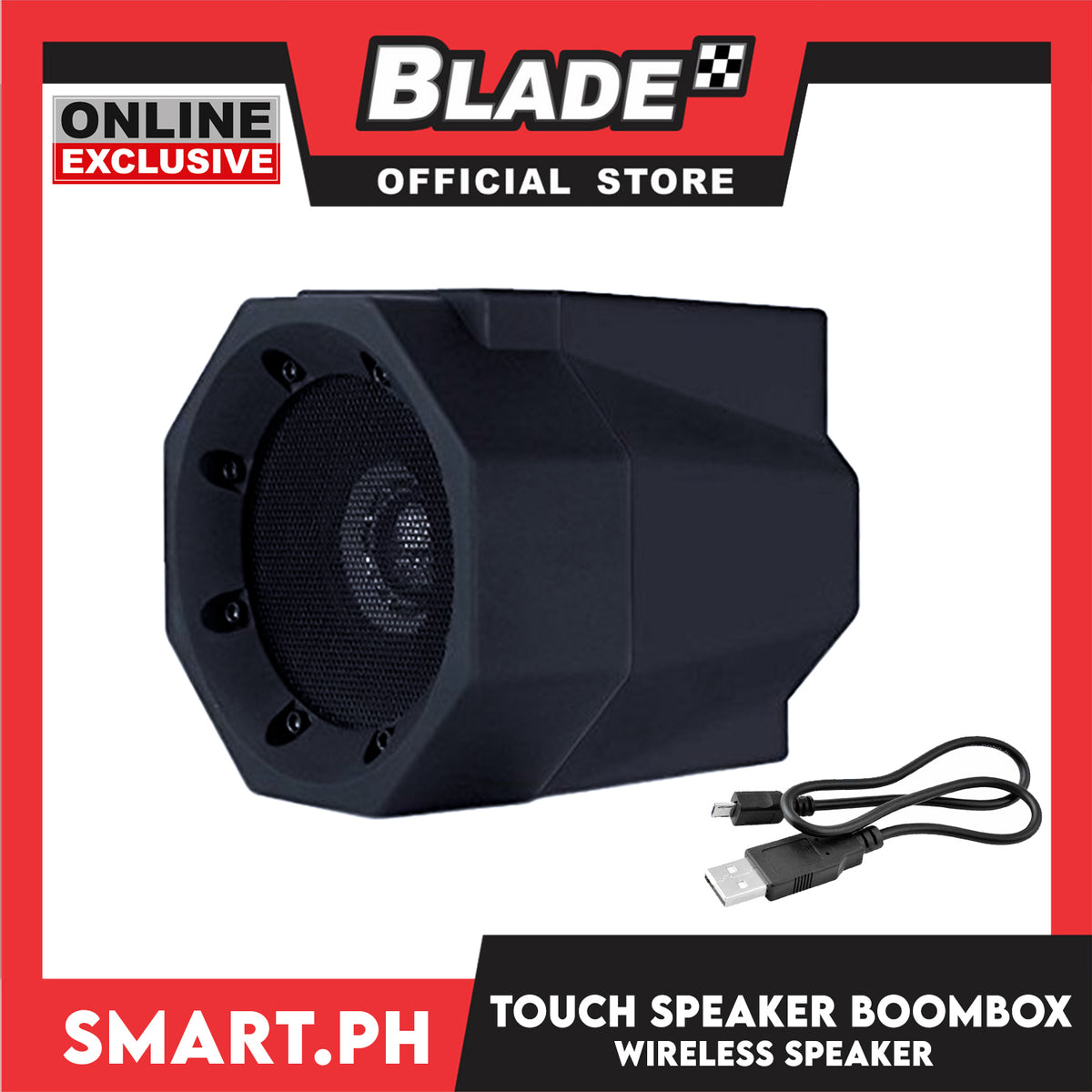 Gifts Touch Wireless Speaker Boombax Mega Sound Boost (Assorted Designs and Colors) No Cables, No Pairing
