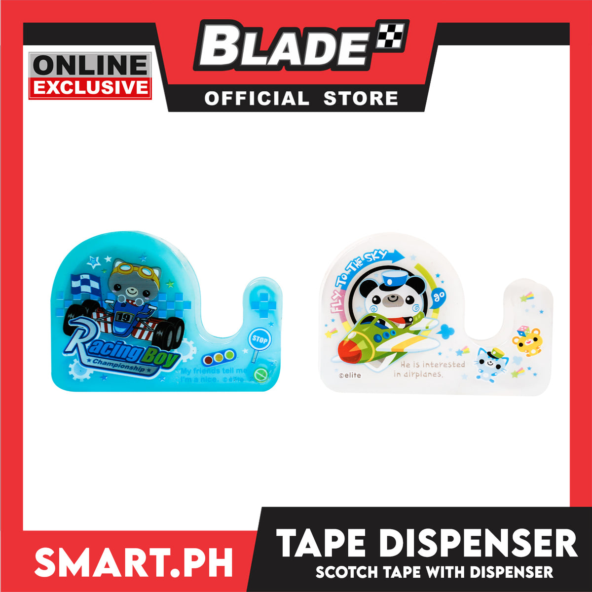 Gifts Tape Dispenser With Refill (Assorted Colors) 500