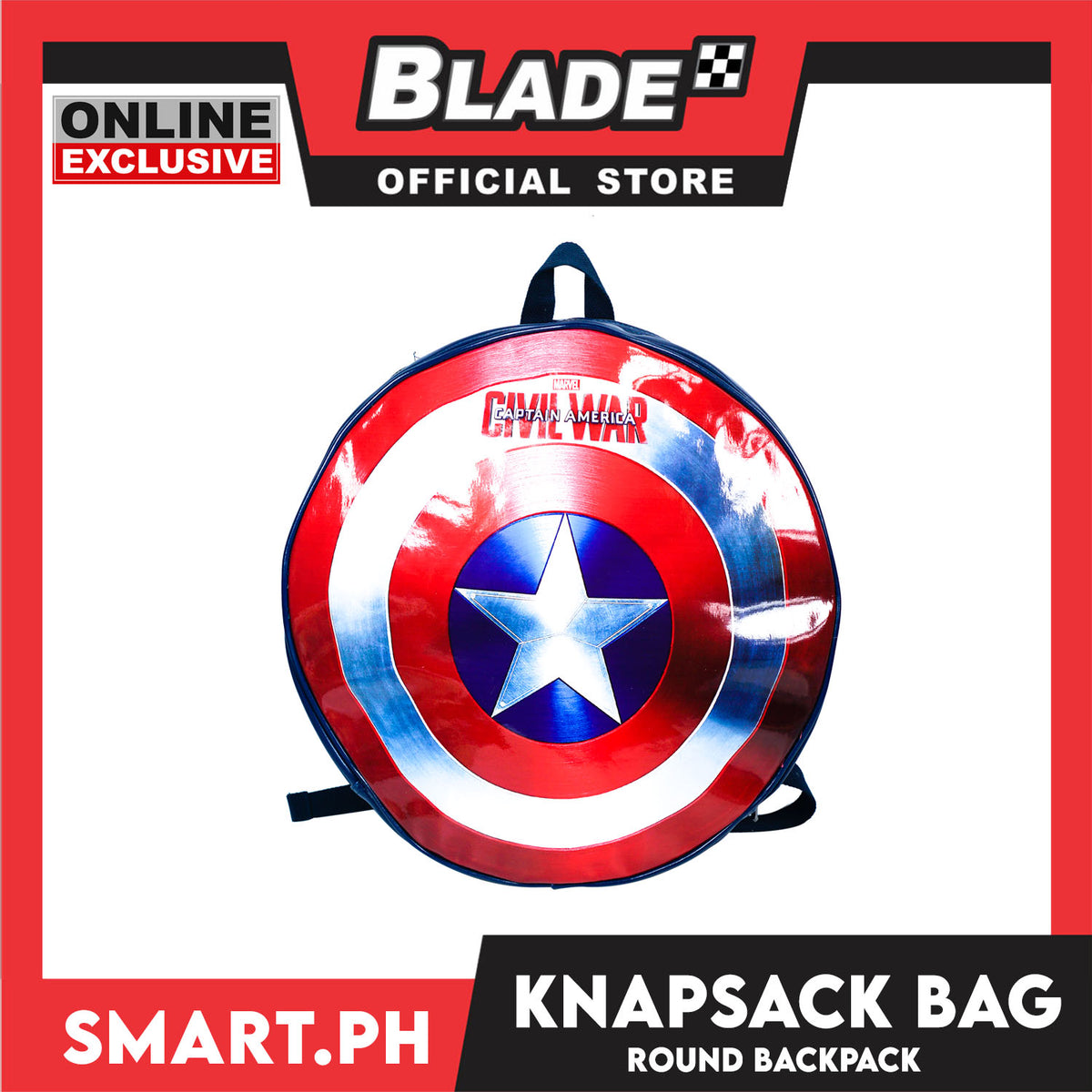 Gifts Round Bag Backpack Knapsack, Character Logo Design 42cm (Assorted Designs and Colors)