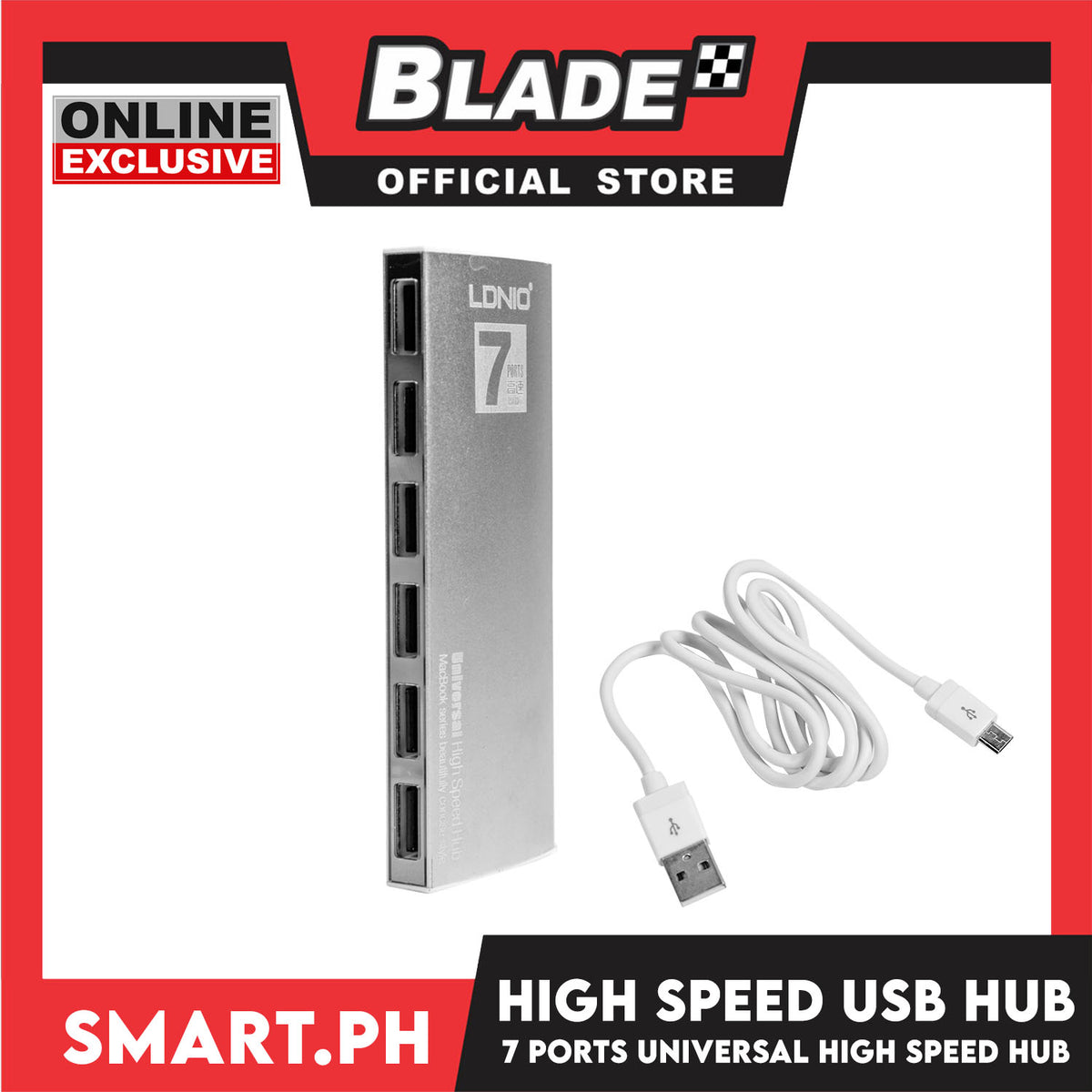Gifts USB Card Reader 7 Ports 2.0 Universal High Speed Up To 480 Mbps SY-H7 (Assorted Designs and Colors)