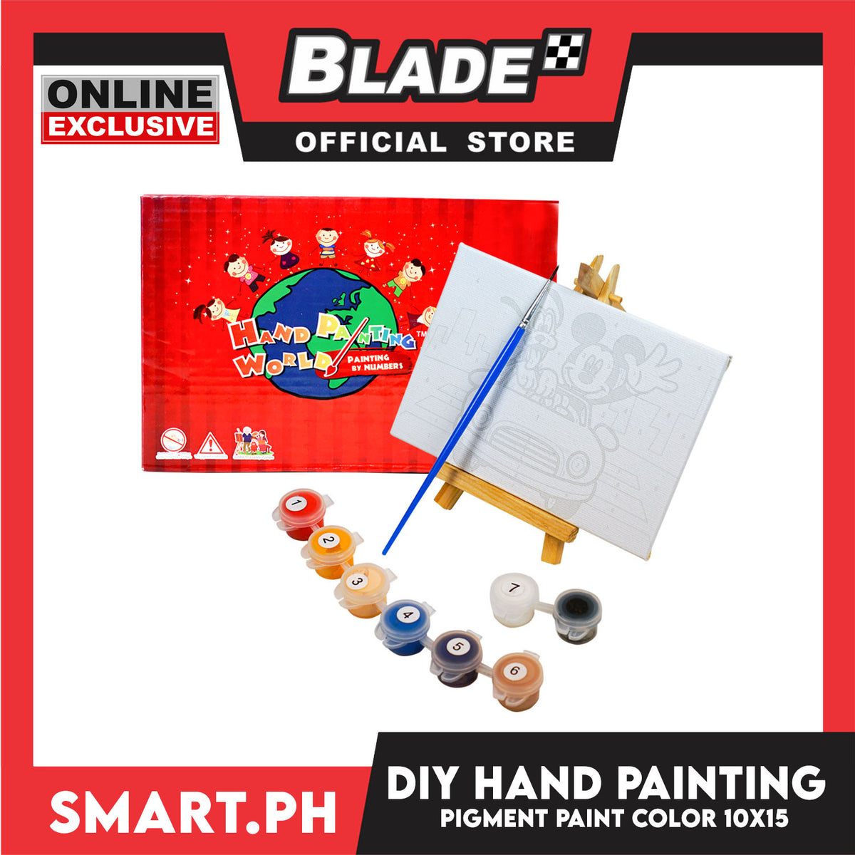 Gifts DIY Hand Painting Kit 10cm x 15cm Arts and Crafts (Assorted Designs and Colors)