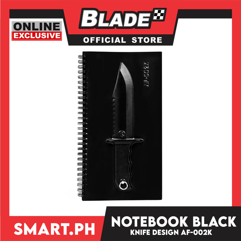 Gifts Black Note Book, Knife Design (Assorted Designs and Colors)