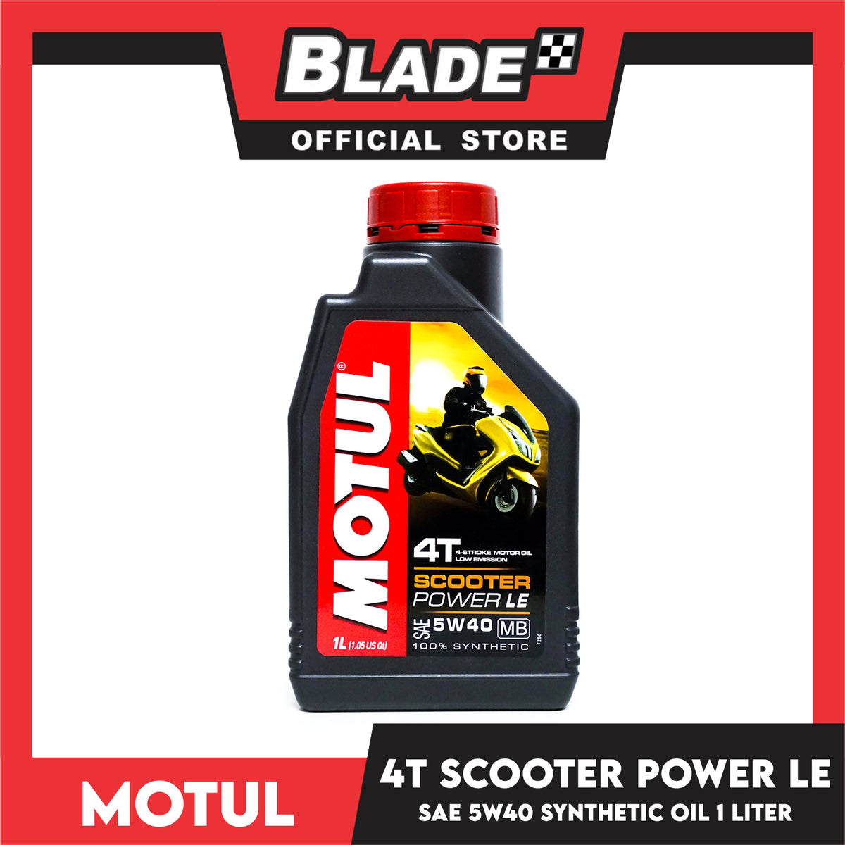 Motul Scooter Power LE 4T 4-Stroke Motor Oil Low Emmission 5W-40 100% Synthetic 1L