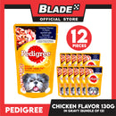 12pcs Pedigree Chicken Chunks Flavor In Gravy 130g Dog Food Wet Food