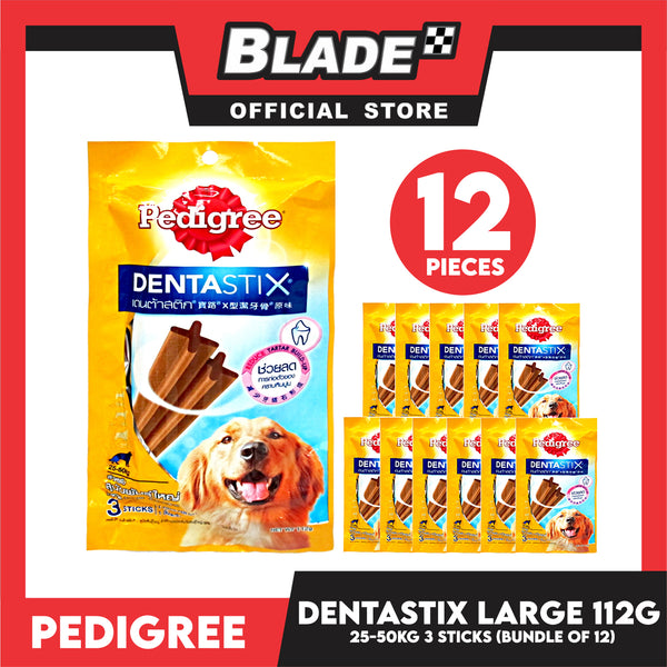 12pcs Pedigree Dentastix Large (25-50kg) 112g (3 Sticks) Dog Dental Treats