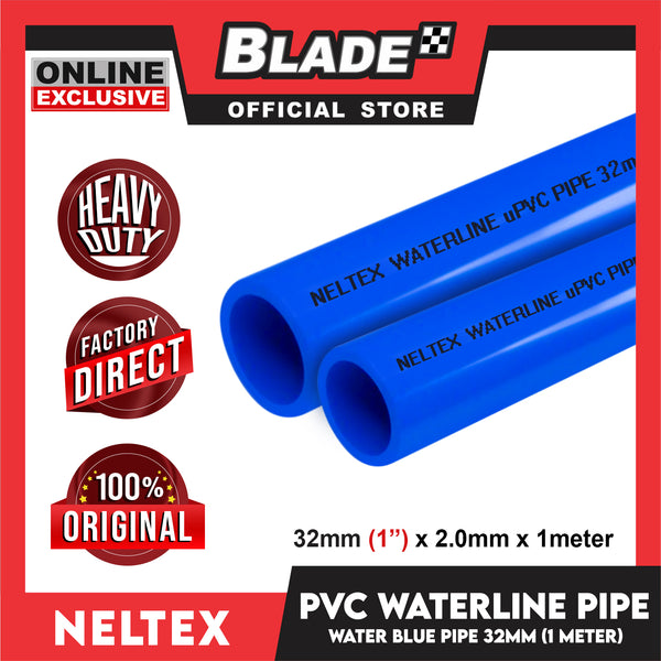 Neltex PVC Waterline Pipe (Blue) 32mm x 1meter Blue Pipe