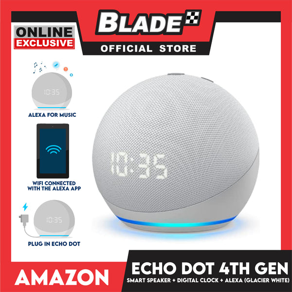 Echo Dot Smart Speaker (4th Gen) Glacier White