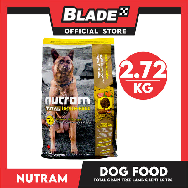 Nutram Total Grain-Free Lamb and Lentils Recipe 2.72kg Dog Dry Food
