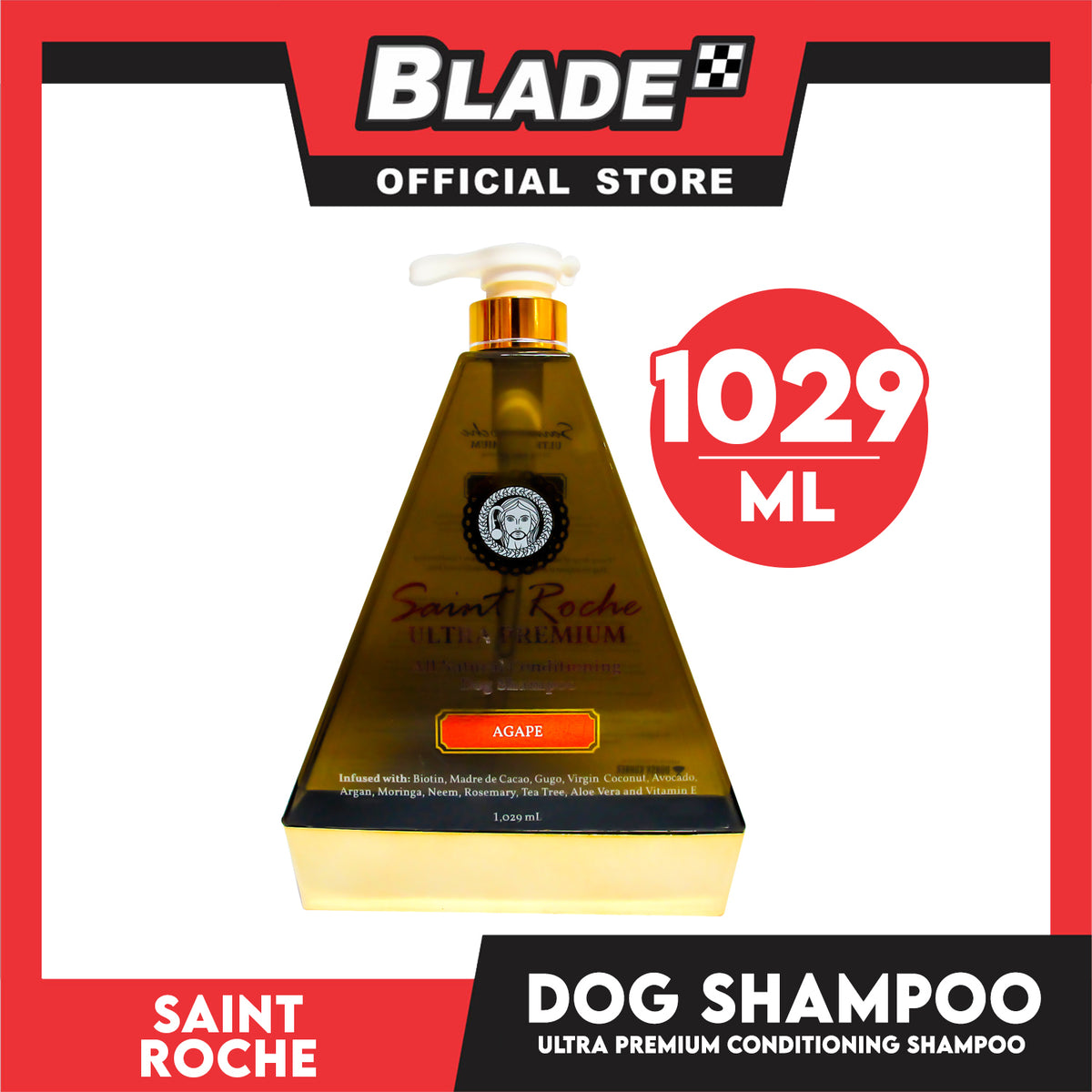 Saint Roche Ultra Premium All Natural Conditioning 1029ml (Agape) Dog Shampoo