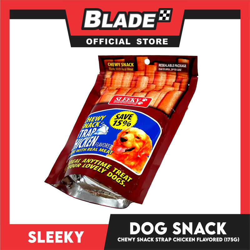 Sleeky Chewy Strap Chicken Flavored 175g Dog Treats