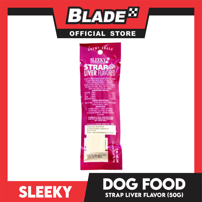 Sleeky Chewy Strap Liver Flavored 50g Dog Treats