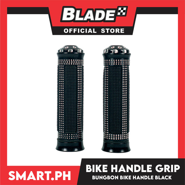 Bicycle Bungbon Handle Grip (Black) Comfortable Handlebar Rubber, Non-Slip