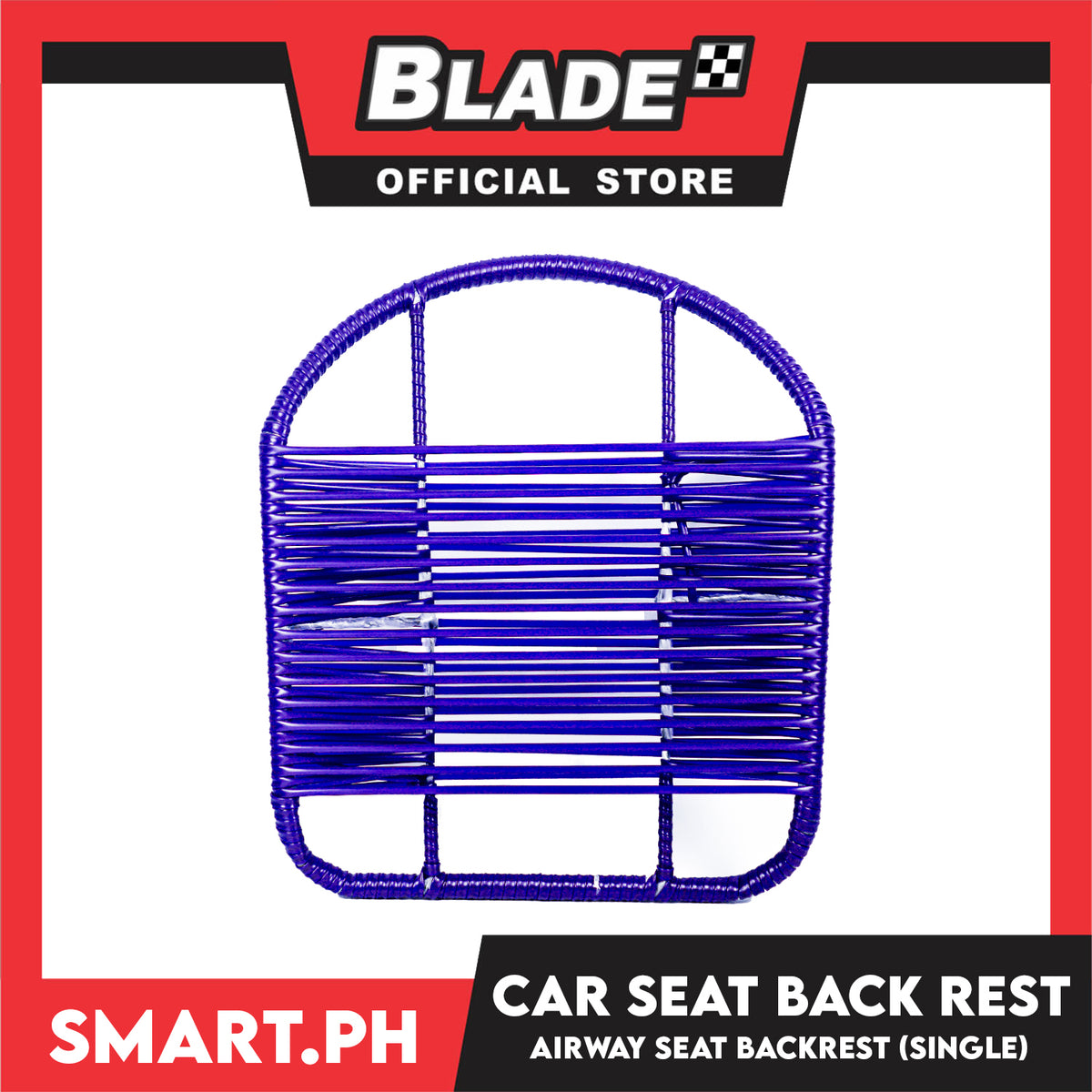 Car Seat Back Rest, Air Way Comfortable Support Single AW-01 (Blue) Driving Seat Back Rest