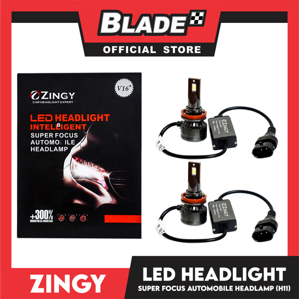 Zingy Car Led Headlight H11 6000K Intelligent, Super Focus Auto-Mobile Head Lamp V16+