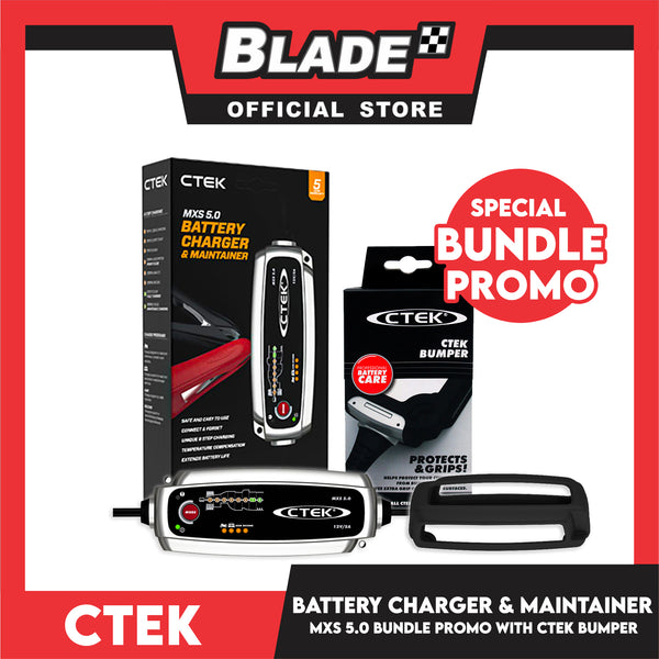 Ctek Battery Charger and Maintainer MXS 5.0 with Ctek Bumper 60 Special Bundle Promo!