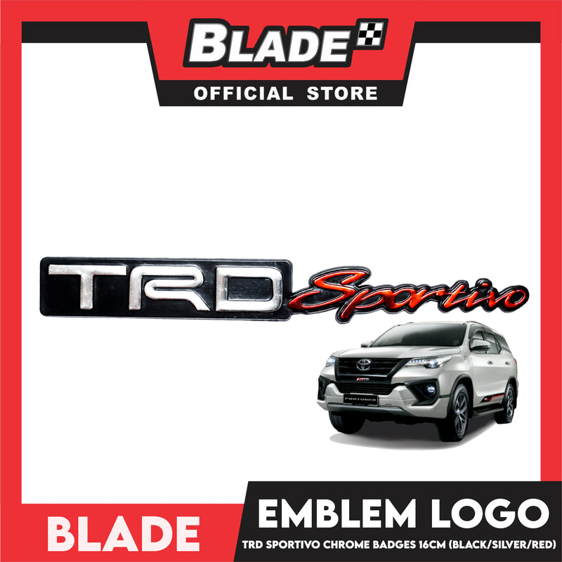 Auto Car Emblem Logo Chrome Badge Sticker Decals with 3M Adhesive for Tacoma Tundra Truck Pickup SUV Sedan 16cm BDT-301 (TRD Sportivo)