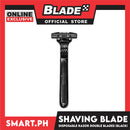 Disposable Dual Blade Shaving Razor Blade (Black)