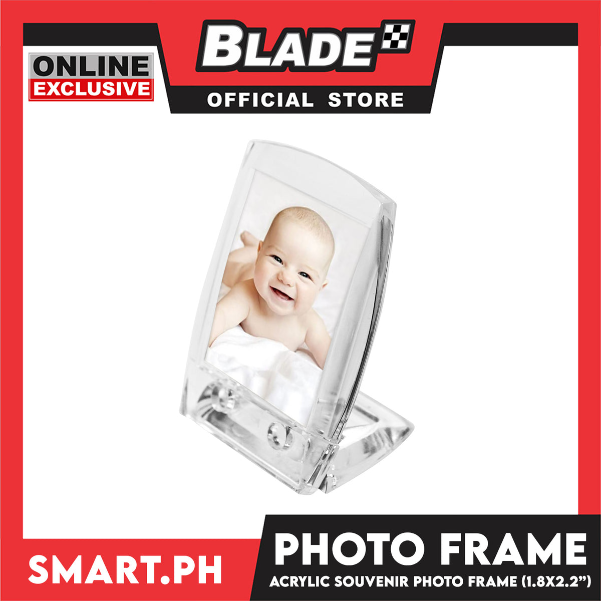Souvenir Photo Frame with Stand 1.8x 2.2' ' Acrylic (Clear)