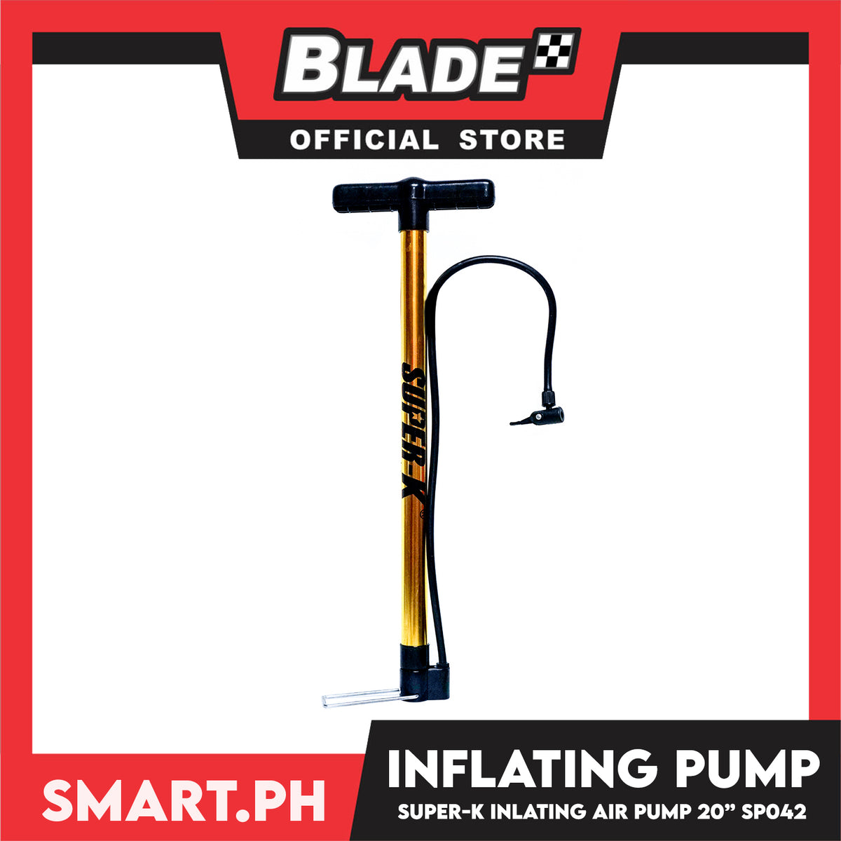Super-K Inflating Pump 20 Inches Size SP-042 (Gold)