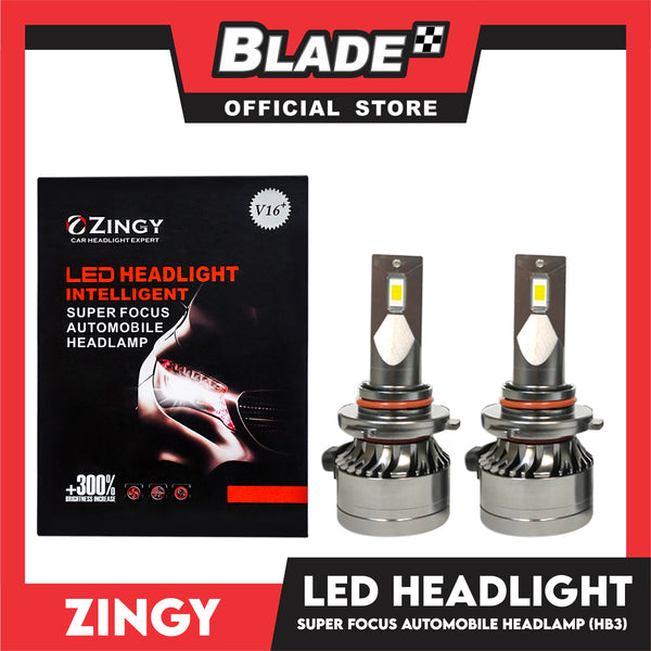 Zingy Car Headlight Intelligent Super Focus Auto Head Lamp, Turbo Led V16+ 9005 HB3 6000K