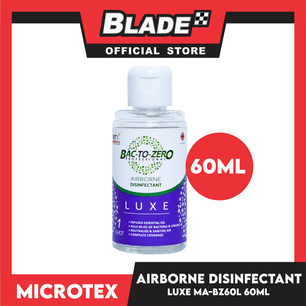 Microtex Bac-To-Zero Professional Airborne Disinfectant MA-BZ60L 60ml (Luxe) Auto Deodorizing Solutions
