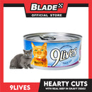 9Lives Hearty Cuts with Real Beef in Gravy 156g Cat Wet Food