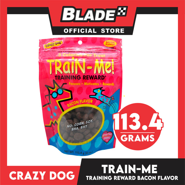 Crazy Dog Train-Me! Bacon Flavor 4oz Dog Treats