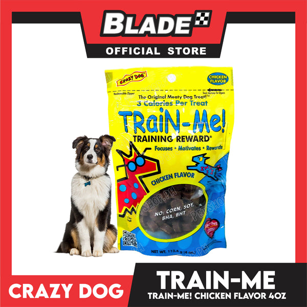 Crazy Dog Train-Me! Chicken Flavor 4oz Dog Treats