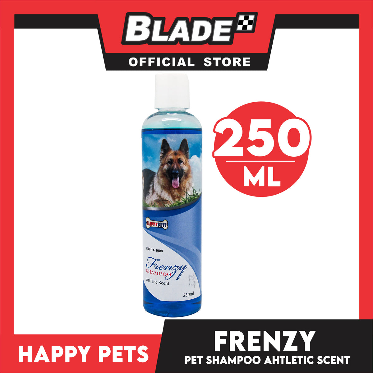 Happy Pets Frenzy Shampoo 250ml (Athletic Scent) Dog Shampoo