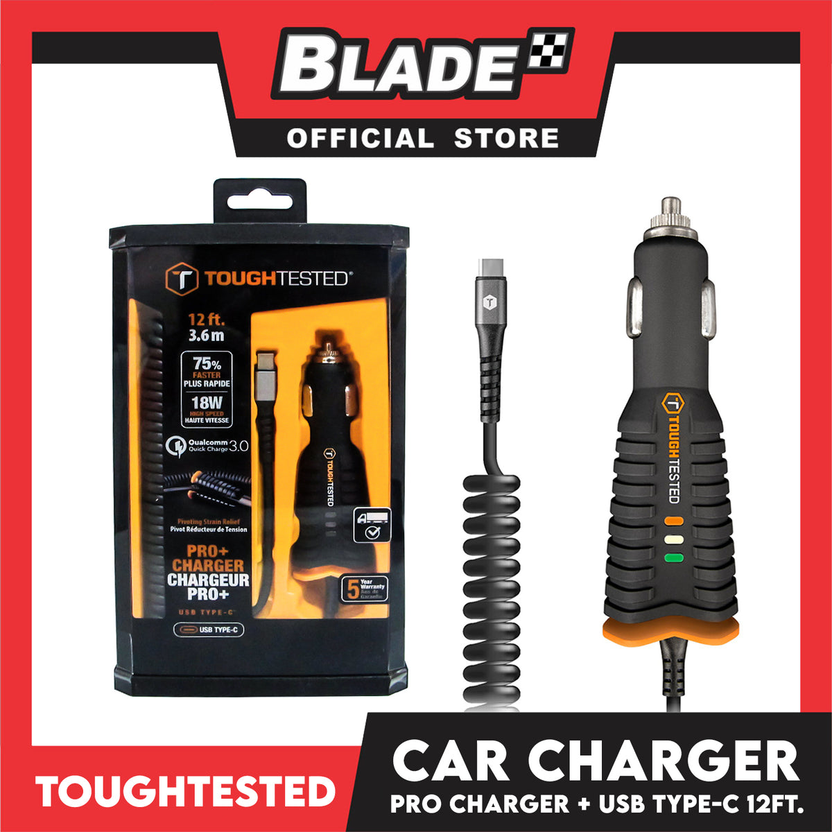 Tough Tested Pro+ Charger TT-PCT-USBC 18W