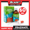 Happy Pets Prazinate Praziquantel + Pyrantel Pamoate Suspension Anthelmintic 60ml VRT-14-1006 for Dogs and Cats