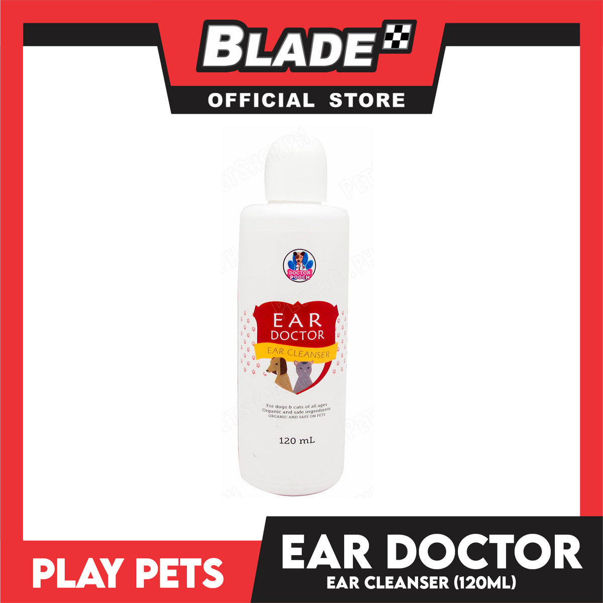 Play Pets Ear Doctor Ear Cleanser 120ml For Dogs and Cats Of All Ages