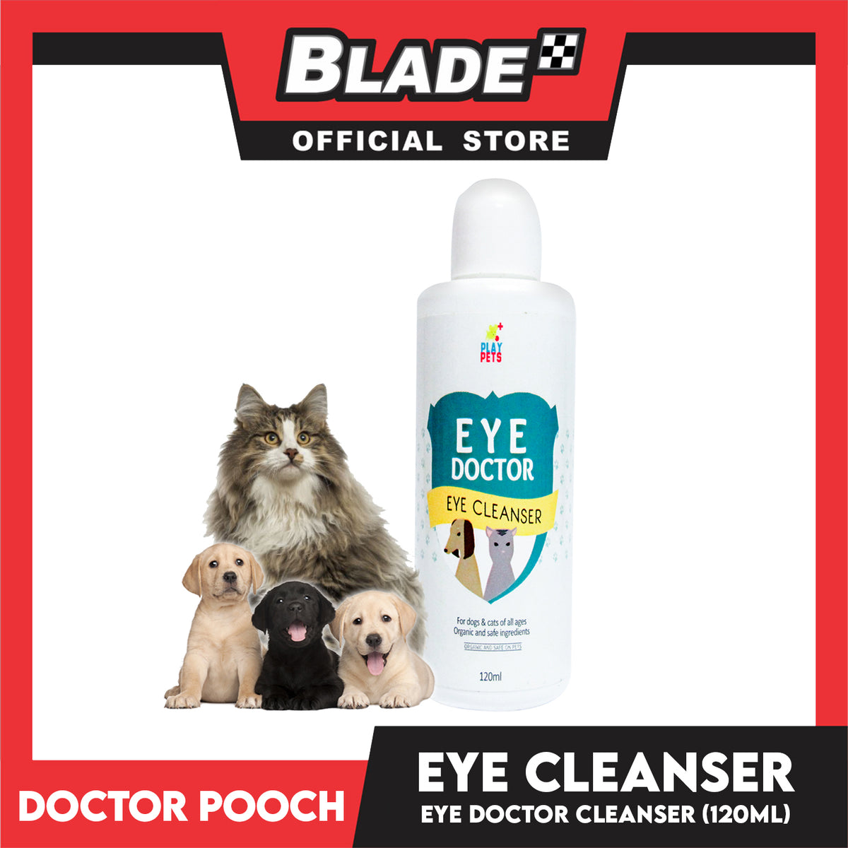 Play Pets Eye Doctor Eye Cleanser 120ml For Dogs and Cats Of All Ages