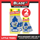 2pcs Little Trees Car Air Freshener U3S-32002 Bouquet (Set of 3) Hanging Tree Provides Long Lasting Scent