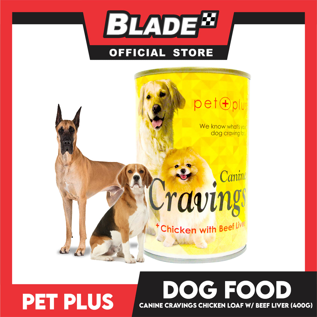Pet Plus Canine Cravings 400g (Chicken Loaf With Beef Liver) Dog Canned Food