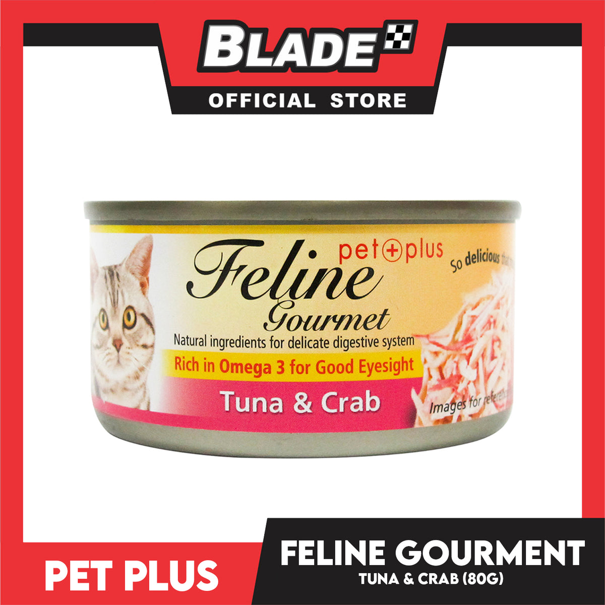 Pet Plus Feline Gourmet 80g (Tuna And Crab Flavor) Canned Cat Food