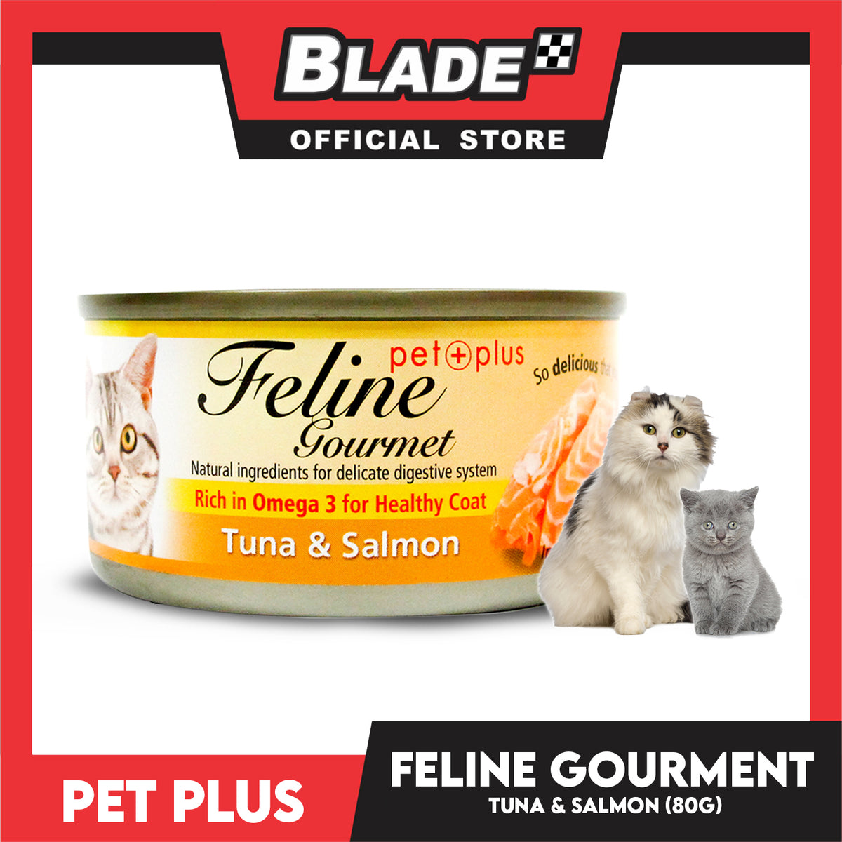 Pet Plus Feline Gourmet 80g (Tuna And Salmon Flavor) Canned Cat Food