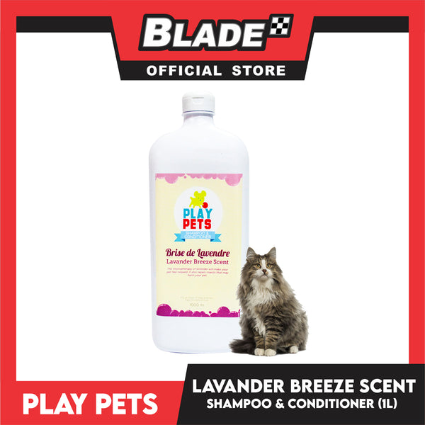 Play Pets Shampoo and Conditioner 1000ml (Lavander Breeze Scent) For All Types Of Dogs And Cats