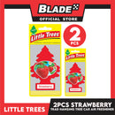 2pcs Little Trees Car Air Freshener 10312 (Strawberry) Hanging Tree Provides Long Lasting Scent