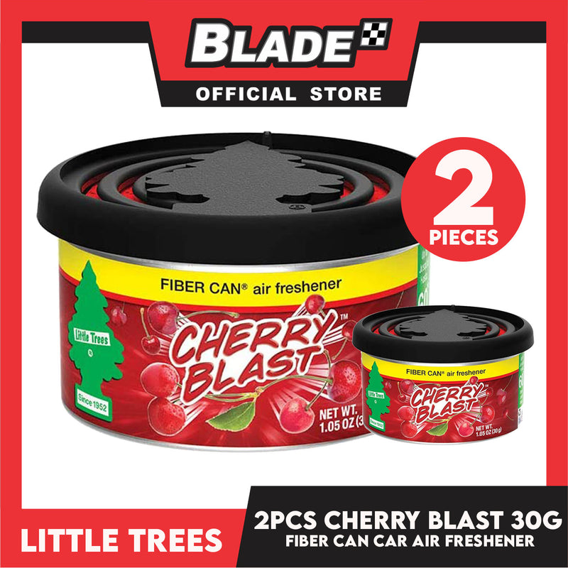 2pcs Little Trees Fiber Can Air Freshener 30g (Cherry Blast) A Long-Lasting Scent for your Car and Home