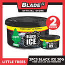2pcs Little Trees Fiber Can Air Freshener 30g (Black Ice) Fiber Can Provides a Long-Lasting Scent for Auto or Home