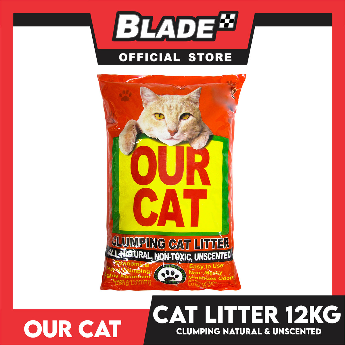 Our Cat Clumping Cat Litter Unscented 12kg
