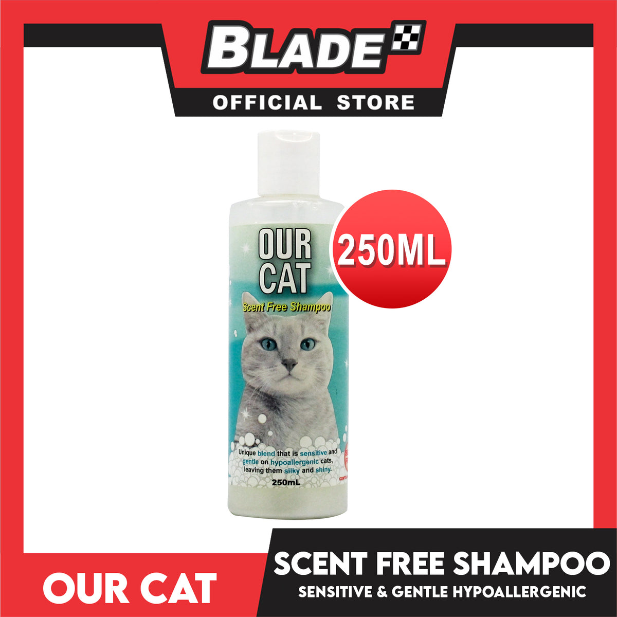 Our Cat Scent Free Shampoo For Cats 250ml