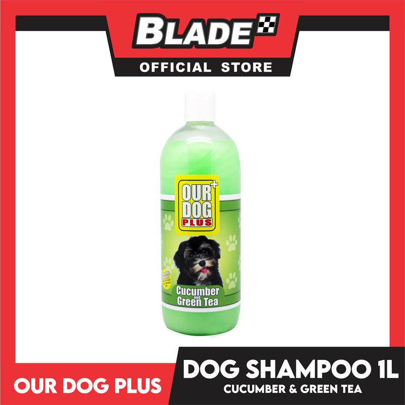 Our Dog Plus Cucumber and Green Tea Shampoo 1 Liter for Dogs