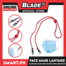 Face Mask Lanyard With Clip, Adjustable Strap Holder Stripe Design FMH2 (Red with White) Fashionable Face Necklace Strap for Women And Men