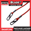 Face Mask Lanyard With Clip, Adjustable Strap Holder FMH1 (Red)